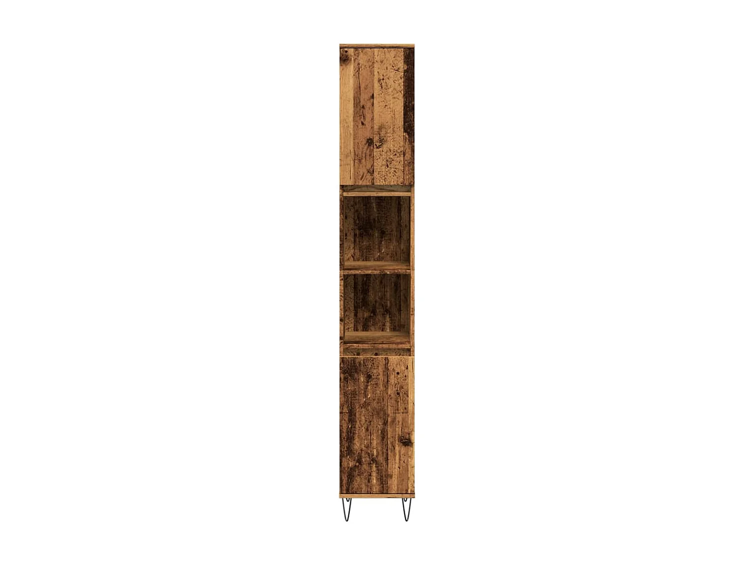 Badkamerkast 30x30x190 cm bewerkt hout oud houtkleurig