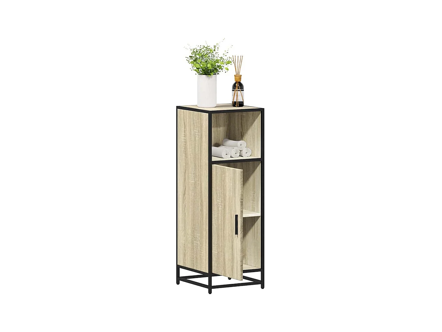 Armoire de salle de bain chêne sonoma 35x37,5x100 cm