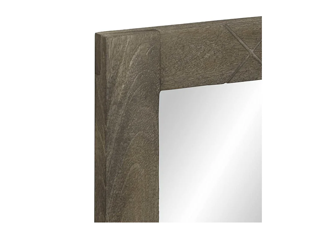 Miroir de salle de bain gris 50x3x70 cm bois de manguier massif