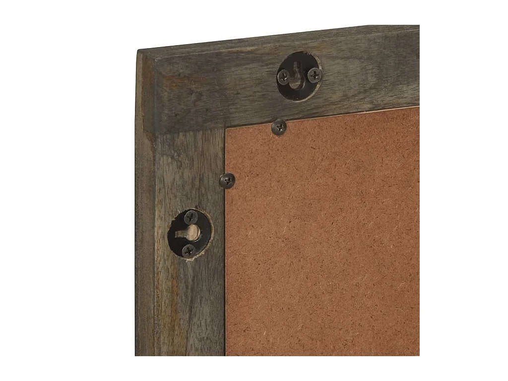 Miroir de salle de bain gris 50x3x70 cm bois de manguier massif