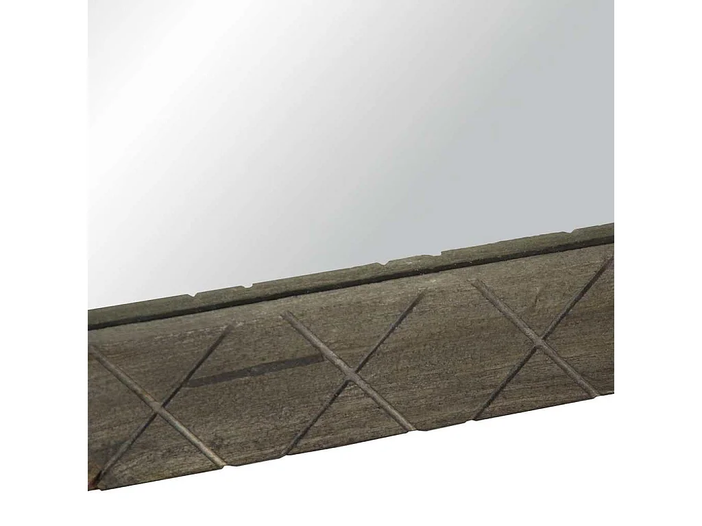 Miroir de salle de bain gris 50x3x70 cm bois de manguier massif