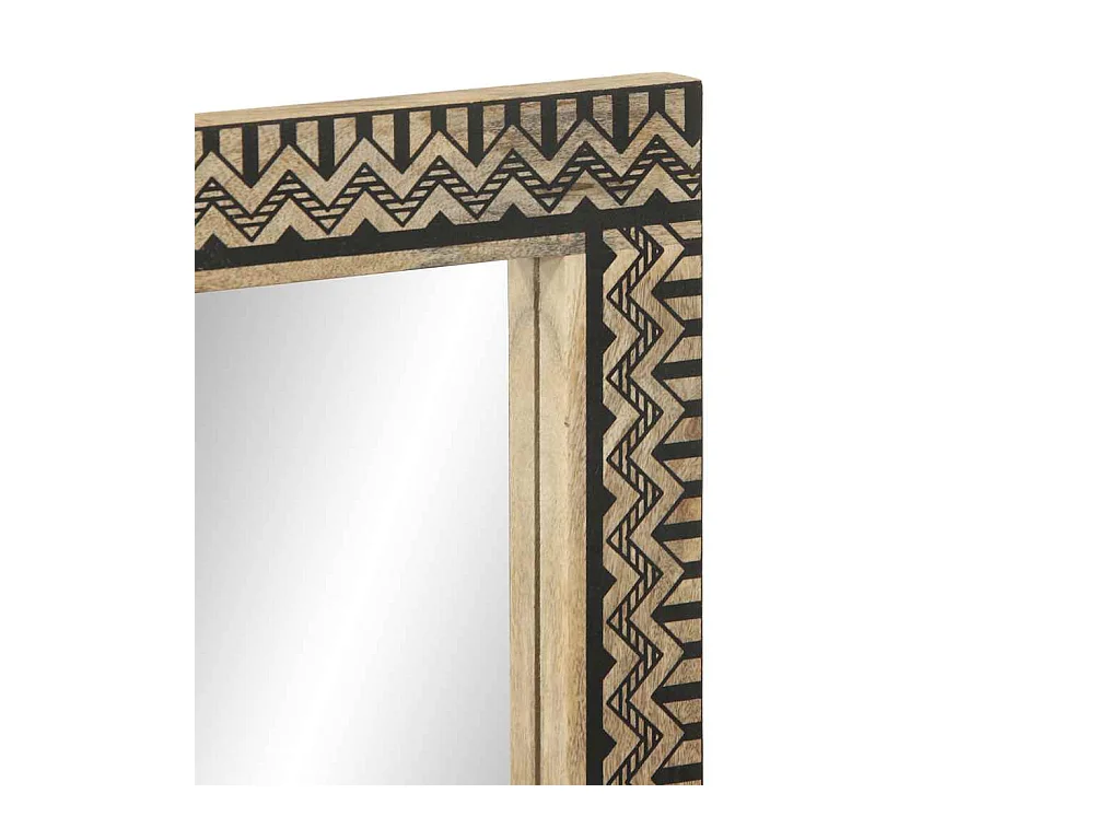 Specchio da Bagno 50x70 cm in Legno Massello di Mango e Vetro