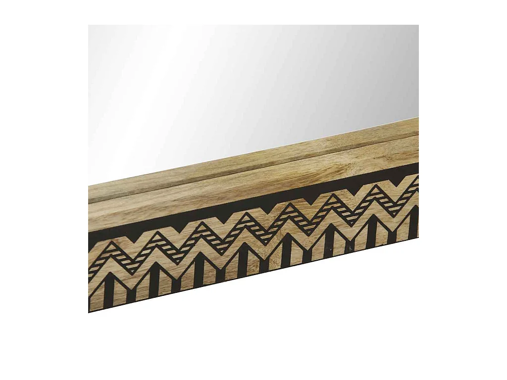 Specchio da Bagno 50x70 cm in Legno Massello di Mango e Vetro