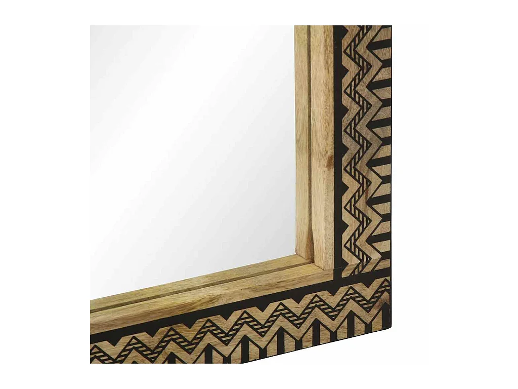 Specchio da Bagno 50x70 cm in Legno Massello di Mango e Vetro