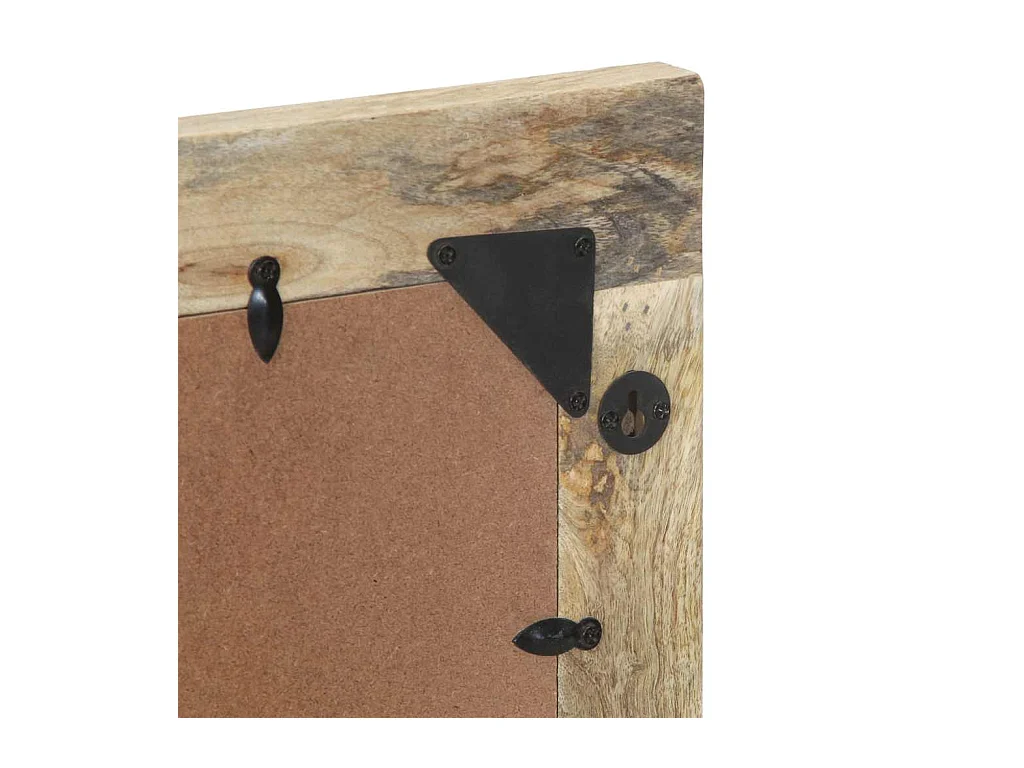 Specchio da Bagno 50x70 cm in Legno Massello di Mango e Vetro