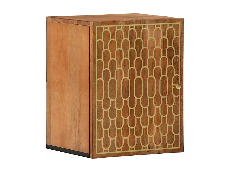 Armoire de salle de bain murale 38x33x48cm bois massif manguier