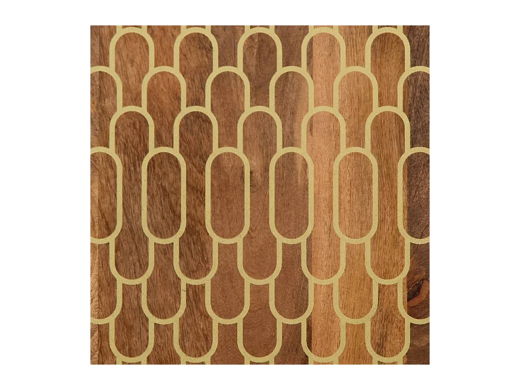 Armoire de salle de bain murale 38x33x48cm bois massif manguier