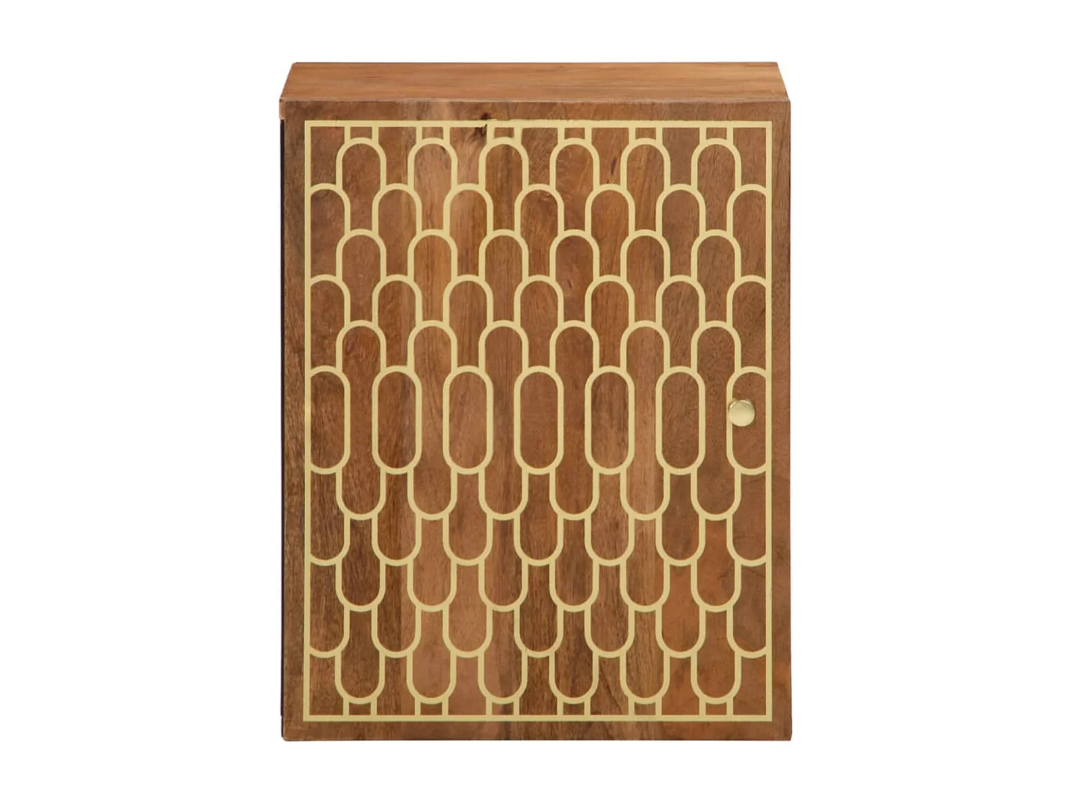 Armoire de salle de bain murale 38x33x48cm bois massif manguier