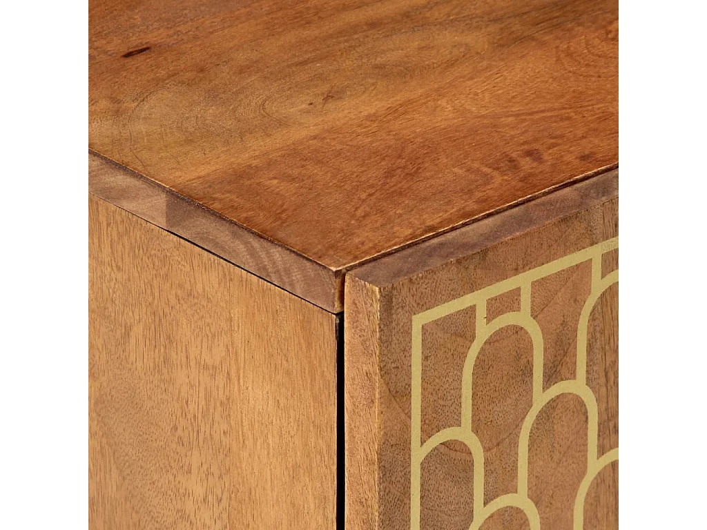 Armoire de salle de bain murale 38x33x48cm bois massif manguier