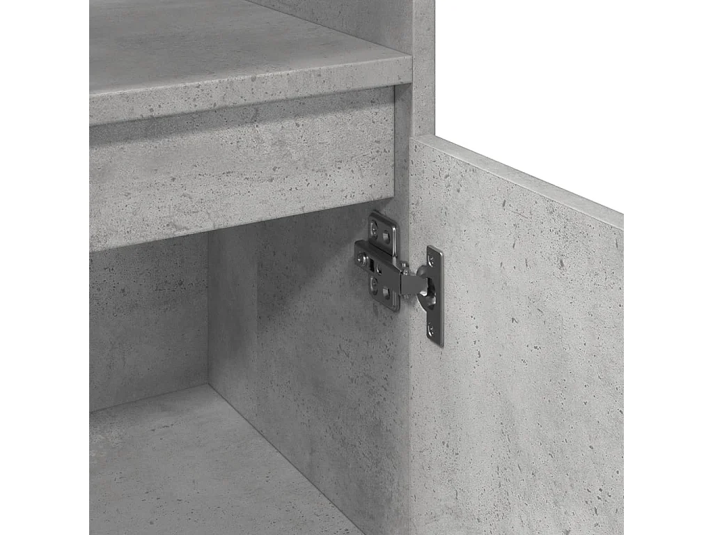 Armoire de salle de bain gris béton 30x30x100 cm
