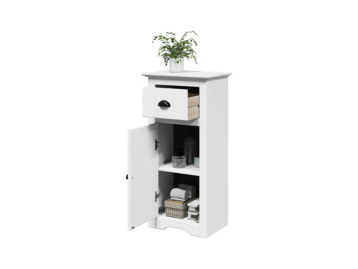 Badkamerkast BODO 44x30x90 cm wit