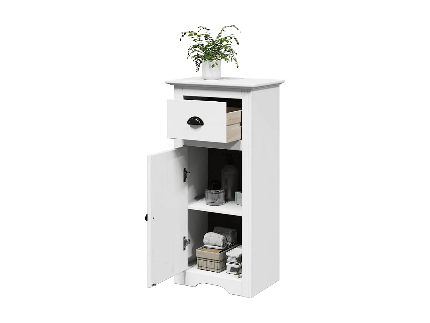 Armoire de salle de bain BODO blanc 44x30x90 cm