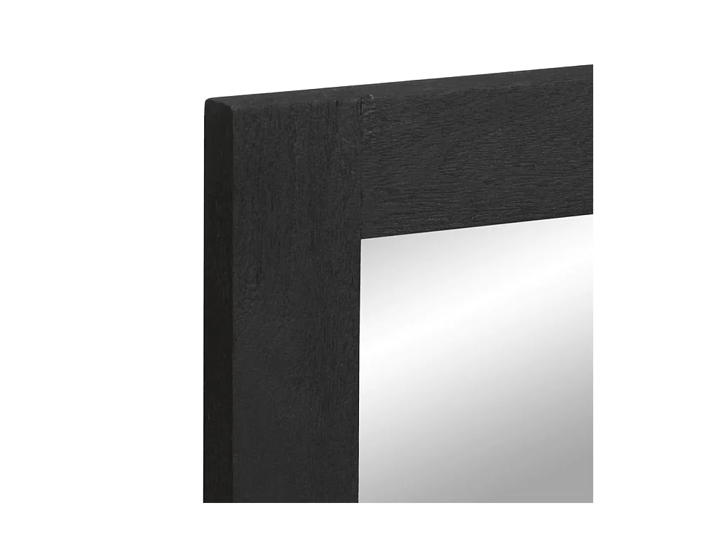 Miroir de bain noir 50x70x2,5 cm bois d'ingénierie et laiton
