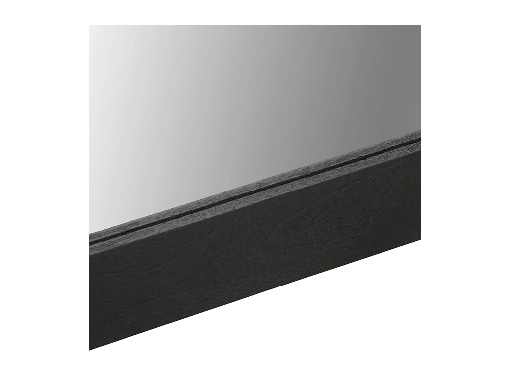 Miroir de bain noir 50x70x2,5 cm bois d'ingénierie et laiton