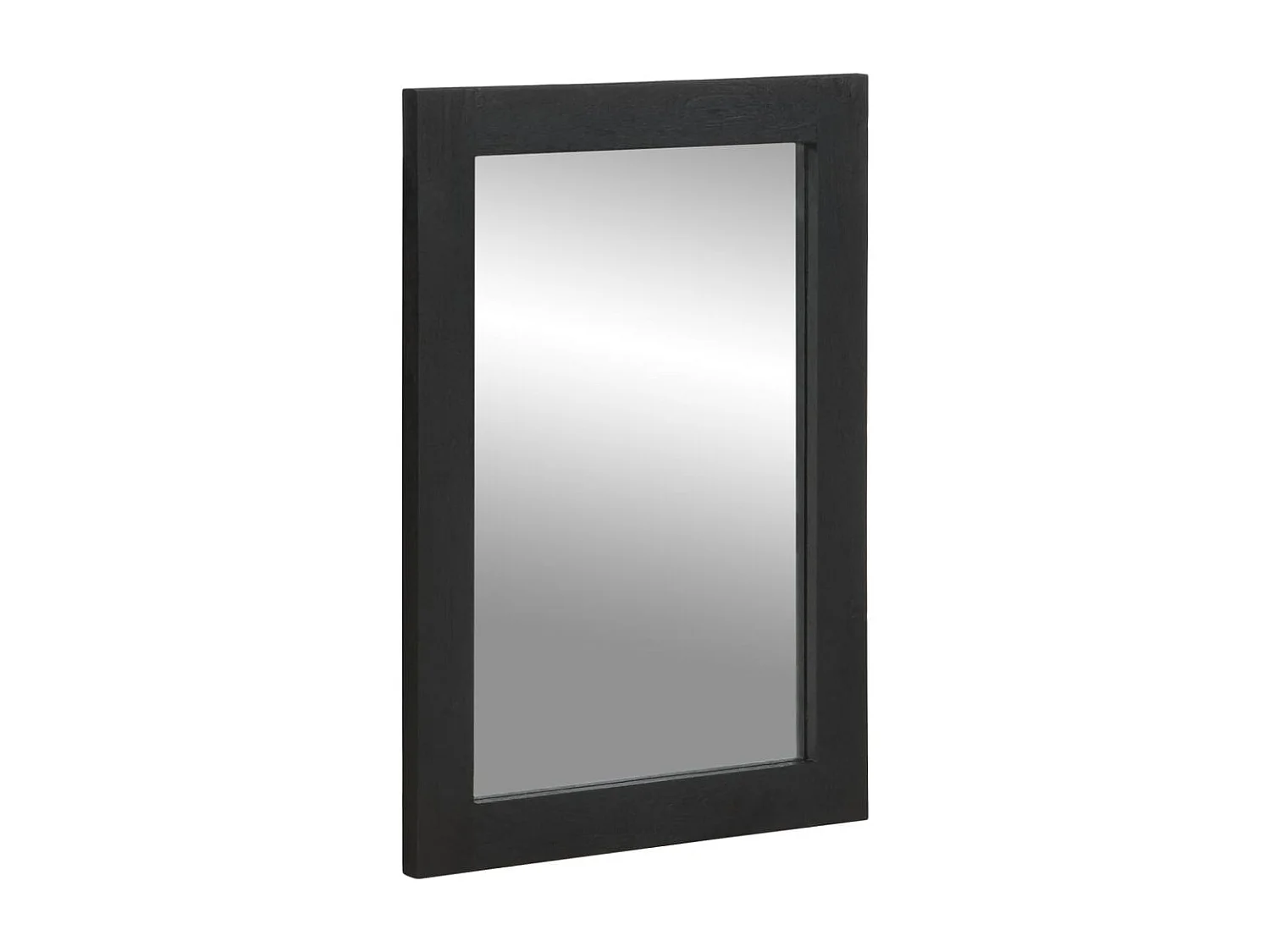 Specchio da Bagno Nero 50x70x2,5 cm Legno Multistrato e Ottone
