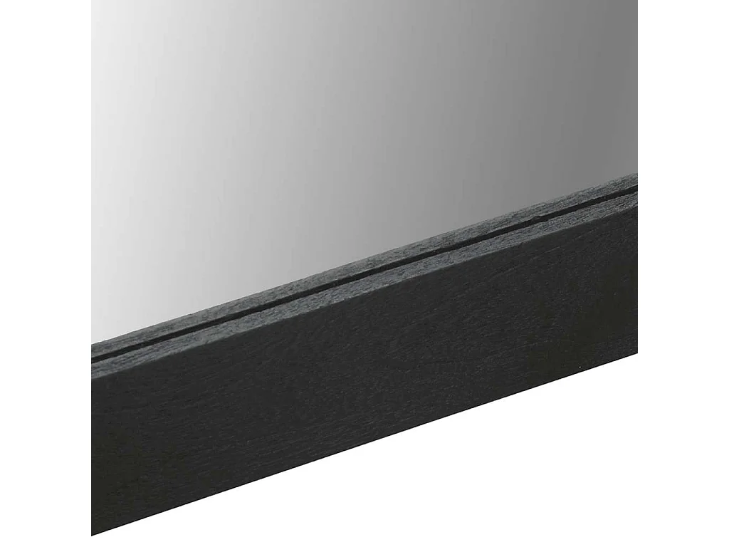 Miroir de bain noir 50x70x2,5 cm bois d'ingénierie et laiton