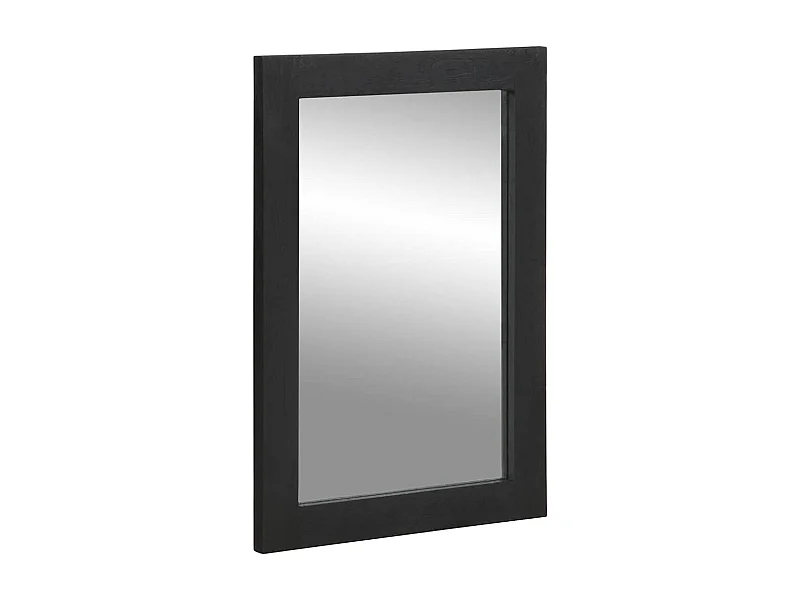 Specchio da Bagno Nero 50x70x2,5 cm Legno Multistrato e Ottone