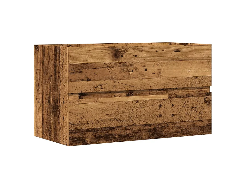 Mueble de lavabo madera ingeniería envejecida 90x38,5x45 cm