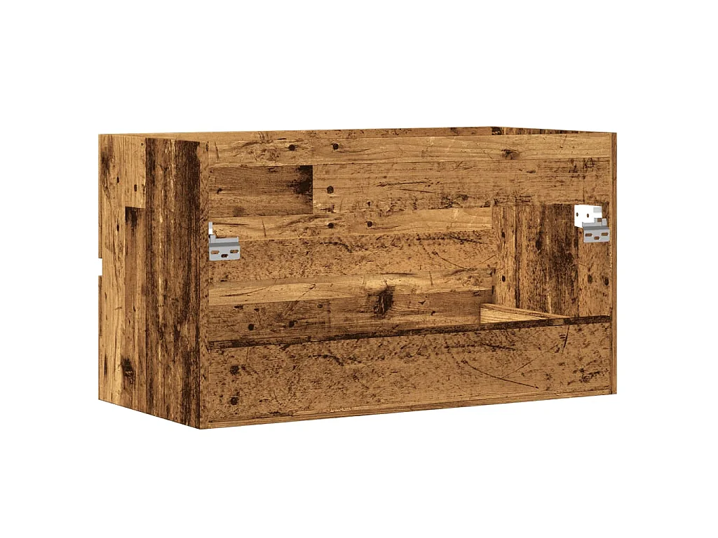 Mueble de lavabo madera ingeniería envejecida 90x38,5x45 cm