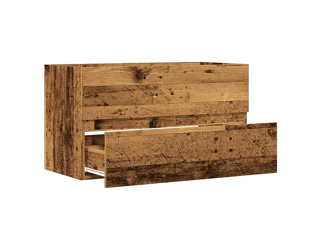 Mueble de lavabo madera ingeniería envejecida 90x38,5x45 cm