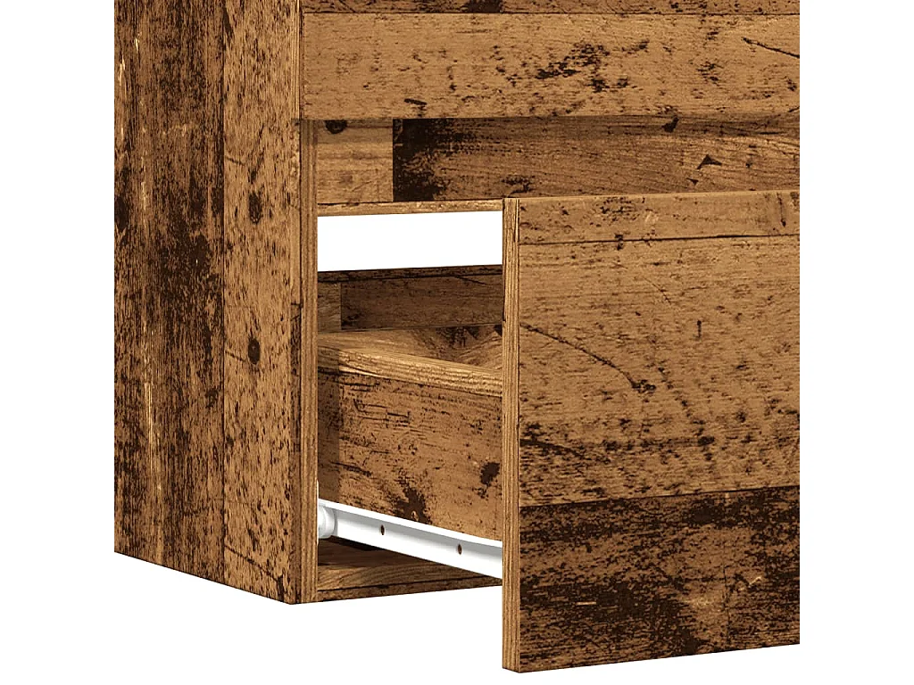 Mueble de lavabo madera ingeniería envejecida 90x38,5x45 cm