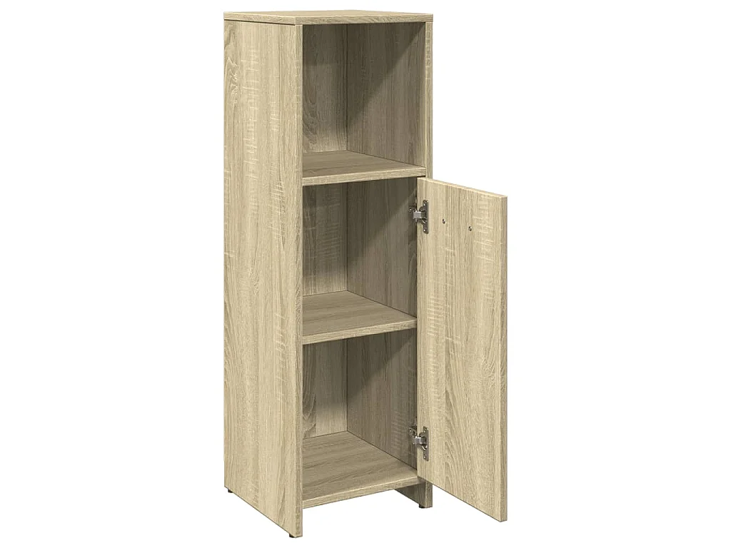 Armario de baño madera contrachapada color roble 30x30x95 cm