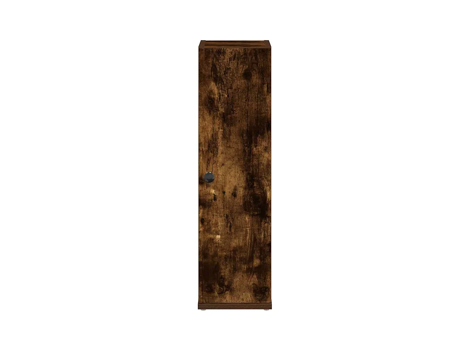 Meuble de salle de bain avec porte-rouleau chêne fumé