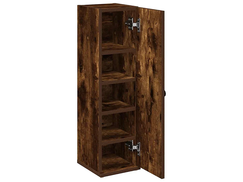 Mobile da Bagno con Portarotolo Rovere Fumo 20,5x22x72 cm