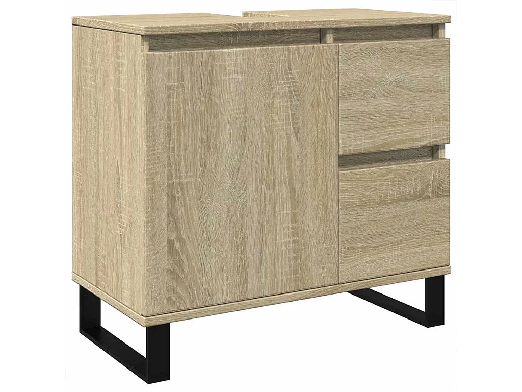Armoire salle de bain chêne sonoma 65x33x60 cm