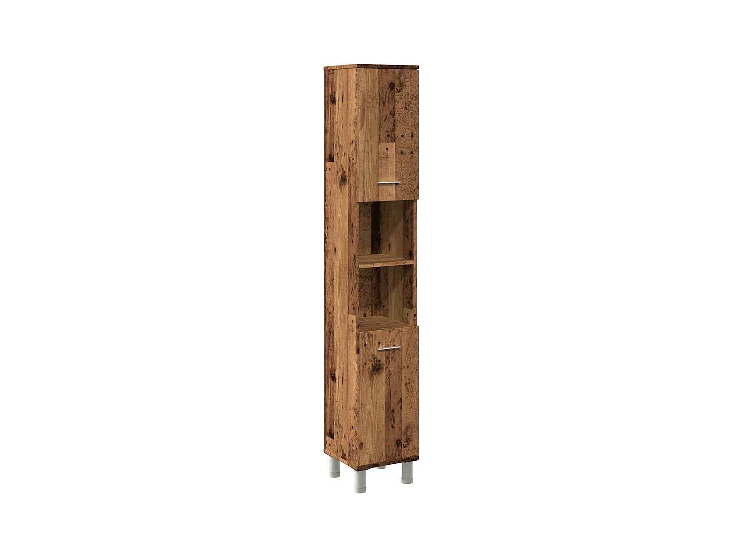 Armoire de salle de bain vieux bois 30x30x179cm bois ingénierie
