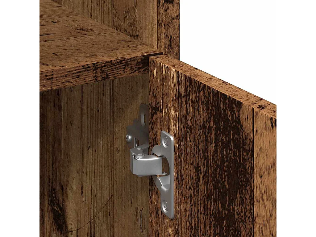 Armario de baño madera contrachapada envejecida 30x30x179 cm