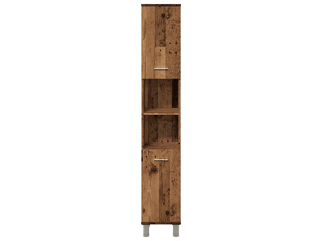 Armoire de salle de bain vieux bois 30x30x179cm bois ingénierie