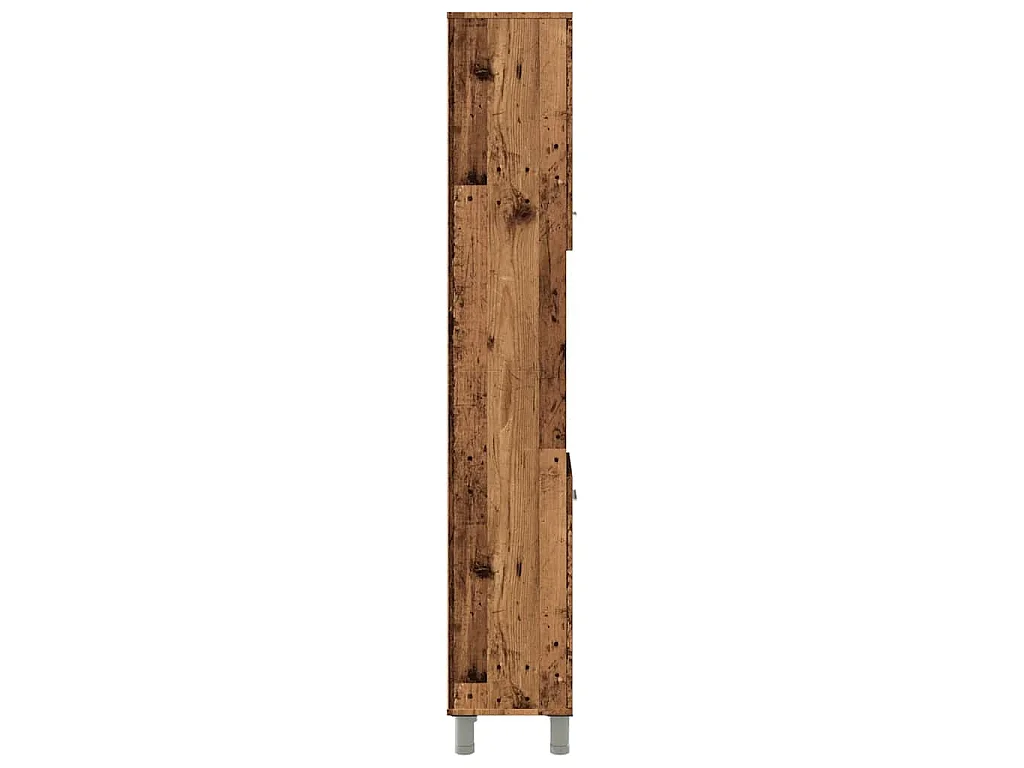 Armoire de salle de bain vieux bois 30x30x179cm bois ingénierie