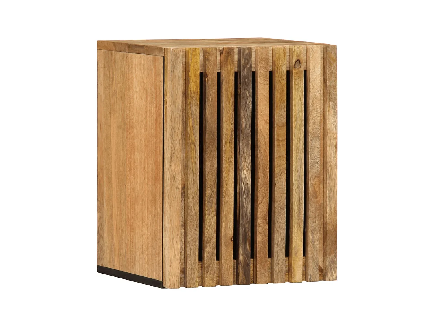 Badkamerwandkast 38x34x48 cm massief ruw mangohout
