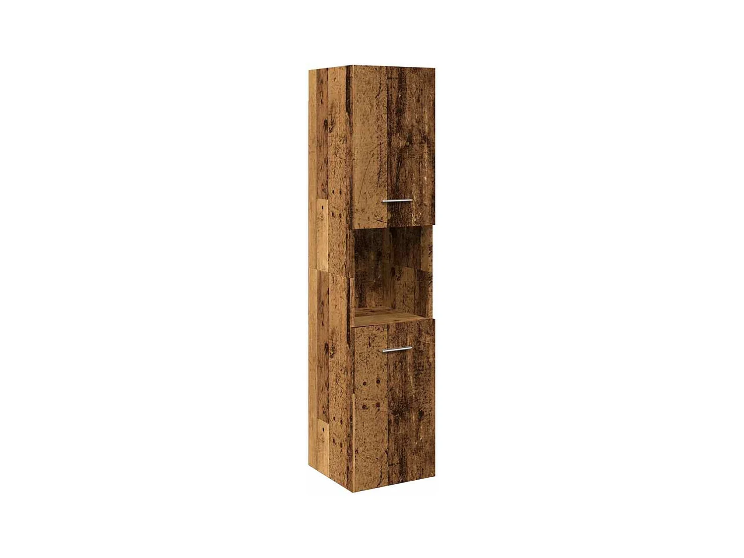 Armoire de salle de bain suspendue vieux bois bois d'ingénierie