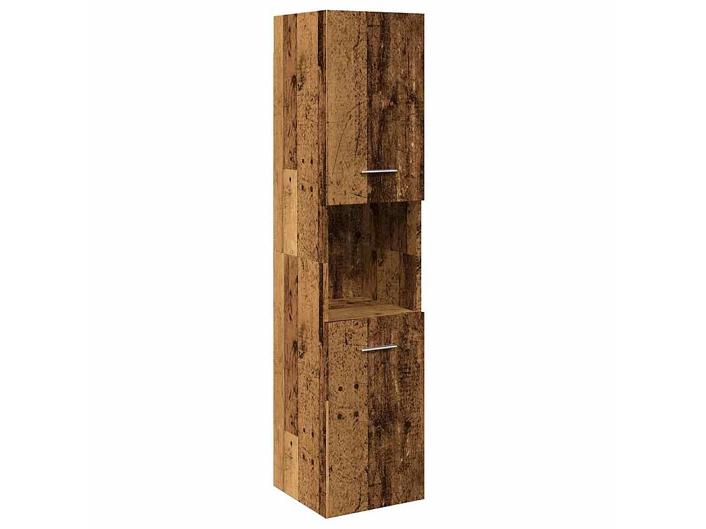 Armoire de salle de bain suspendue vieux bois bois d'ingénierie
