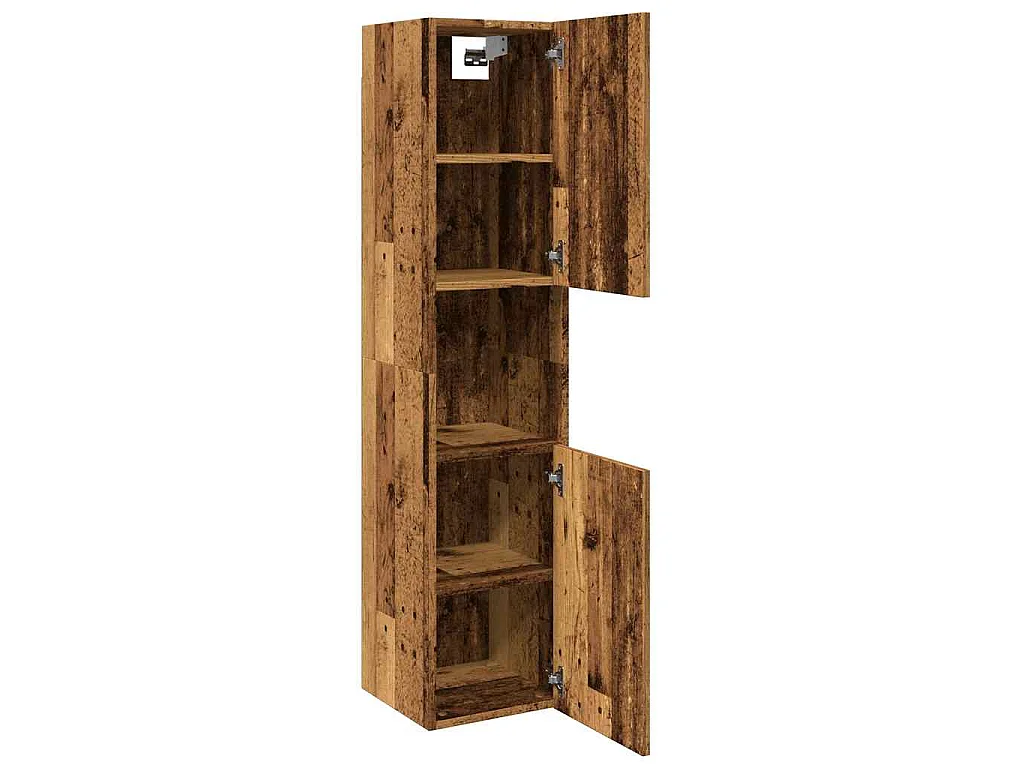 Armoire de salle de bain suspendue vieux bois bois d'ingénierie