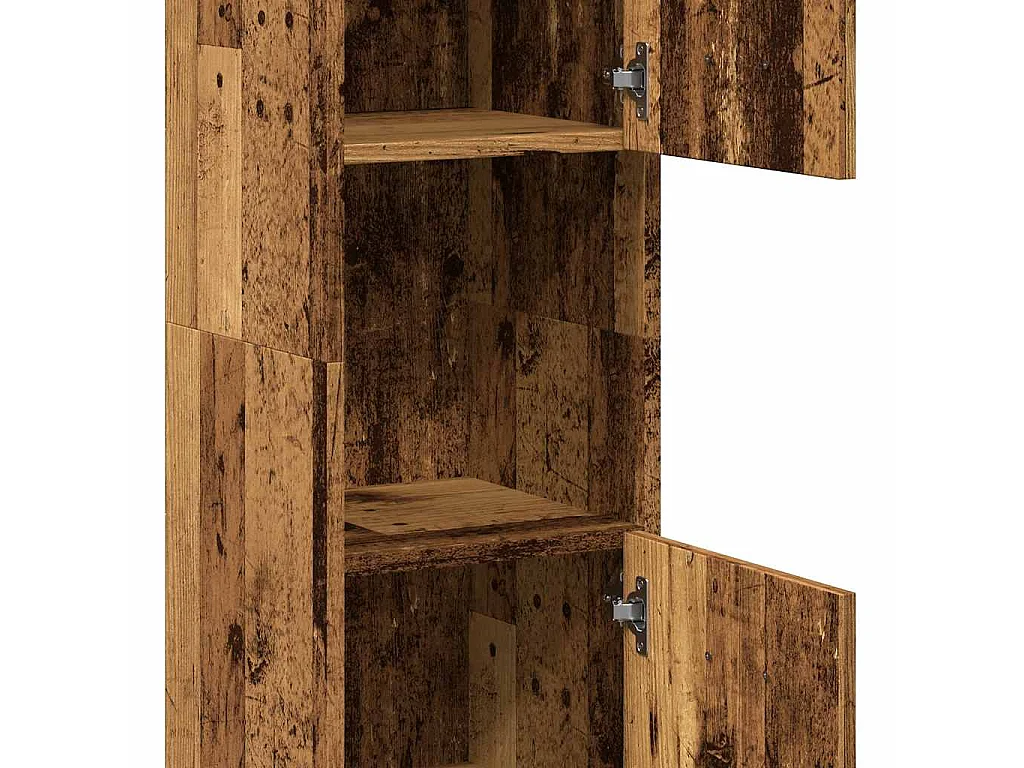 Armoire de salle de bain suspendue vieux bois bois d'ingénierie