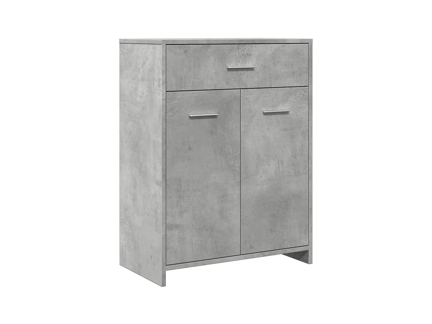 Armario de baño madera contrachapada gris hormigón 60x33x80 cm