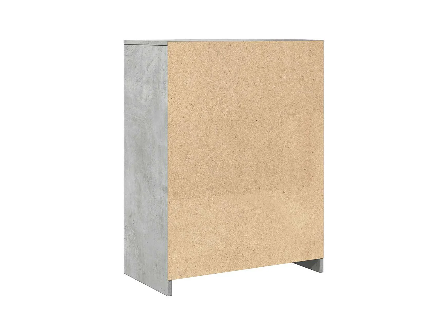 Armario de baño madera contrachapada gris hormigón 60x33x80 cm