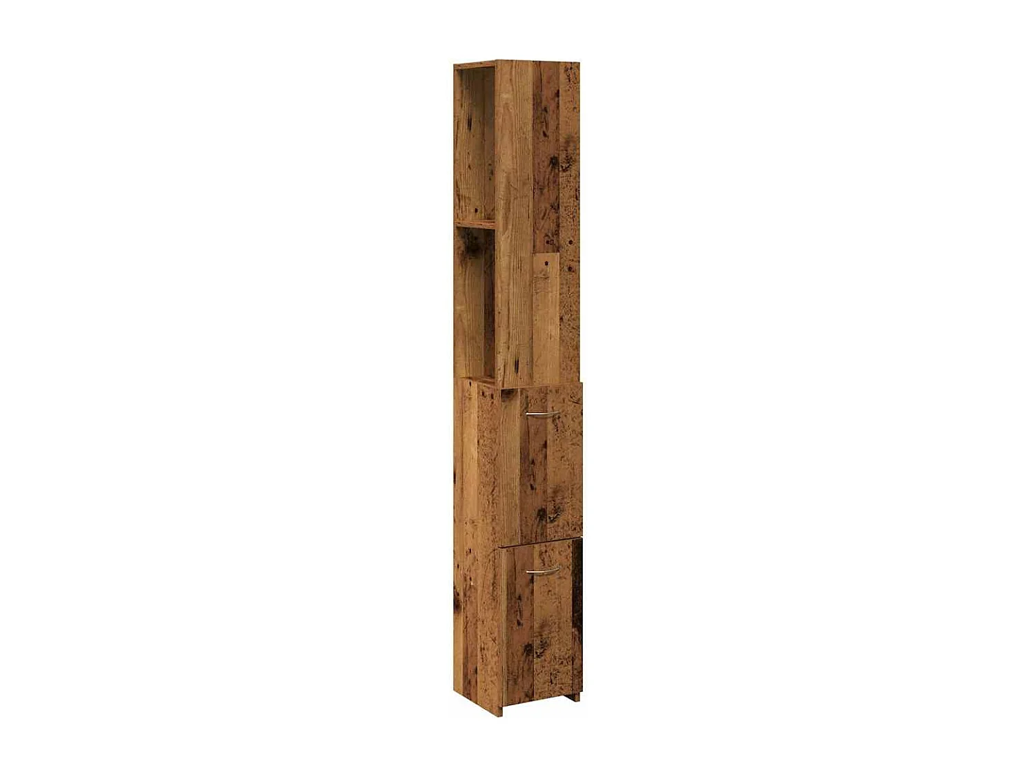 Armoire de salle de bain vieux bois 25x25x170cm bois ingénierie