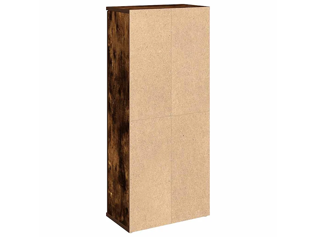 Meuble de salle de bain avec porte-rouleau chêne fumé