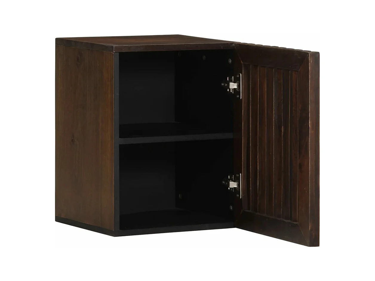 Armário de parede p/ casa de banho mangueira maciça castanho