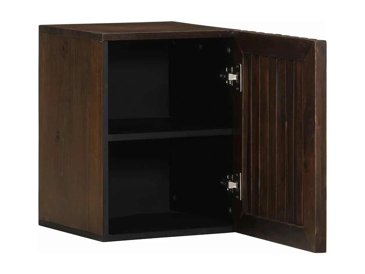 Armoire murale de salle de bain 38x34x48cm brun manguier massif