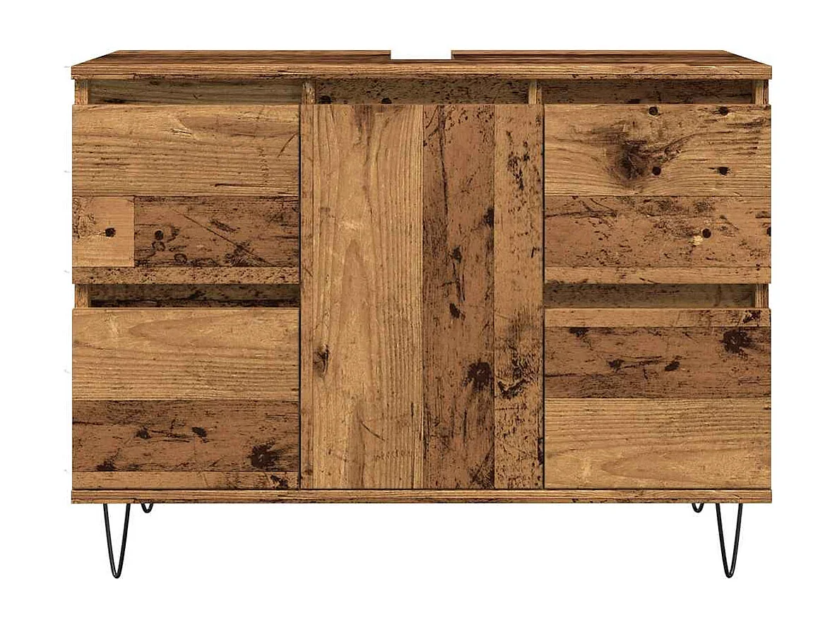 Armário casa banho 80x33x60 cm derivados madeira madeira velha