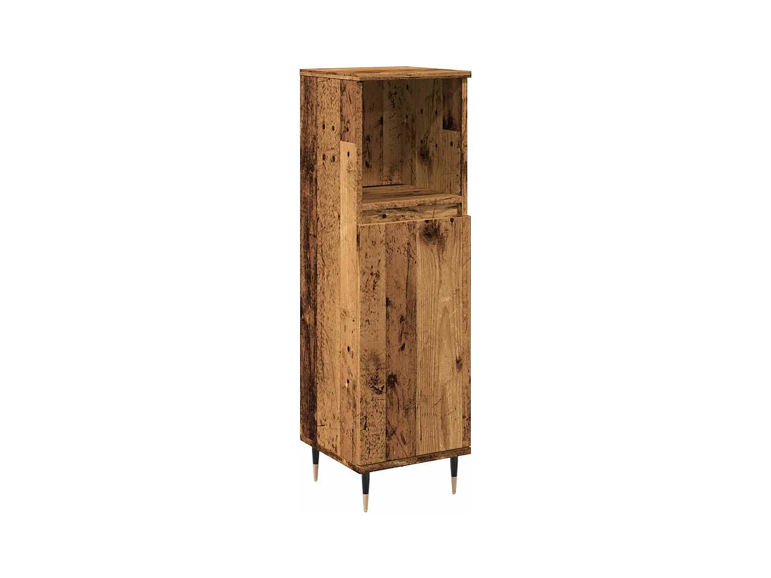 Armoire de salle de bain vieux bois 30x30x100cm bois ingénierie