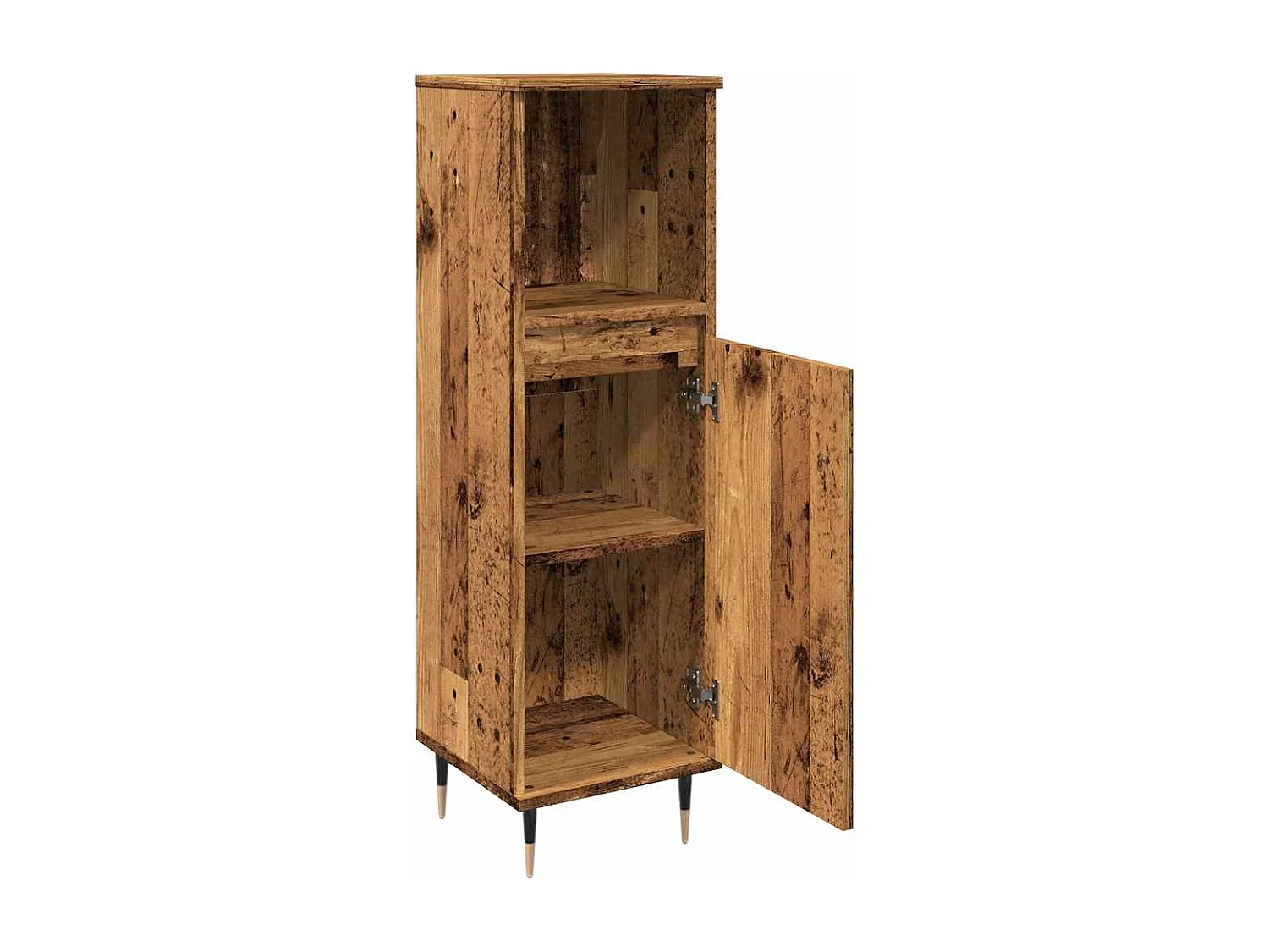 Armoire de salle de bain vieux bois 30x30x100cm bois ingénierie