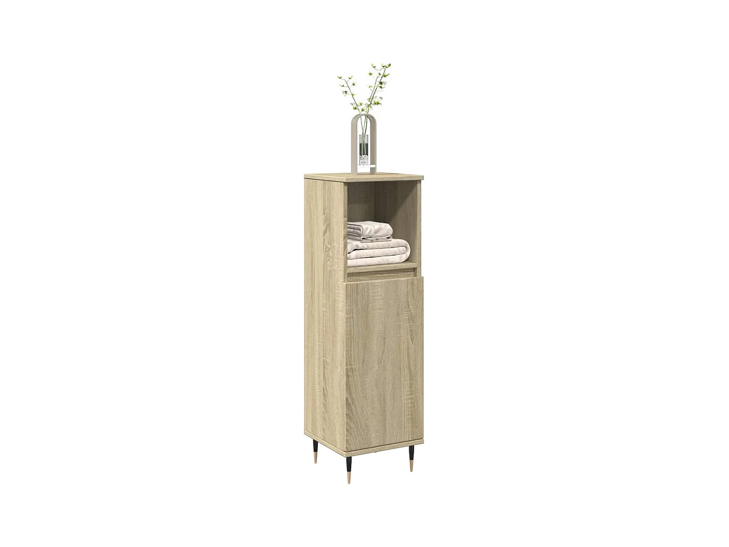 Armoire salle de bain chêne sonoma 30x30x100 cm