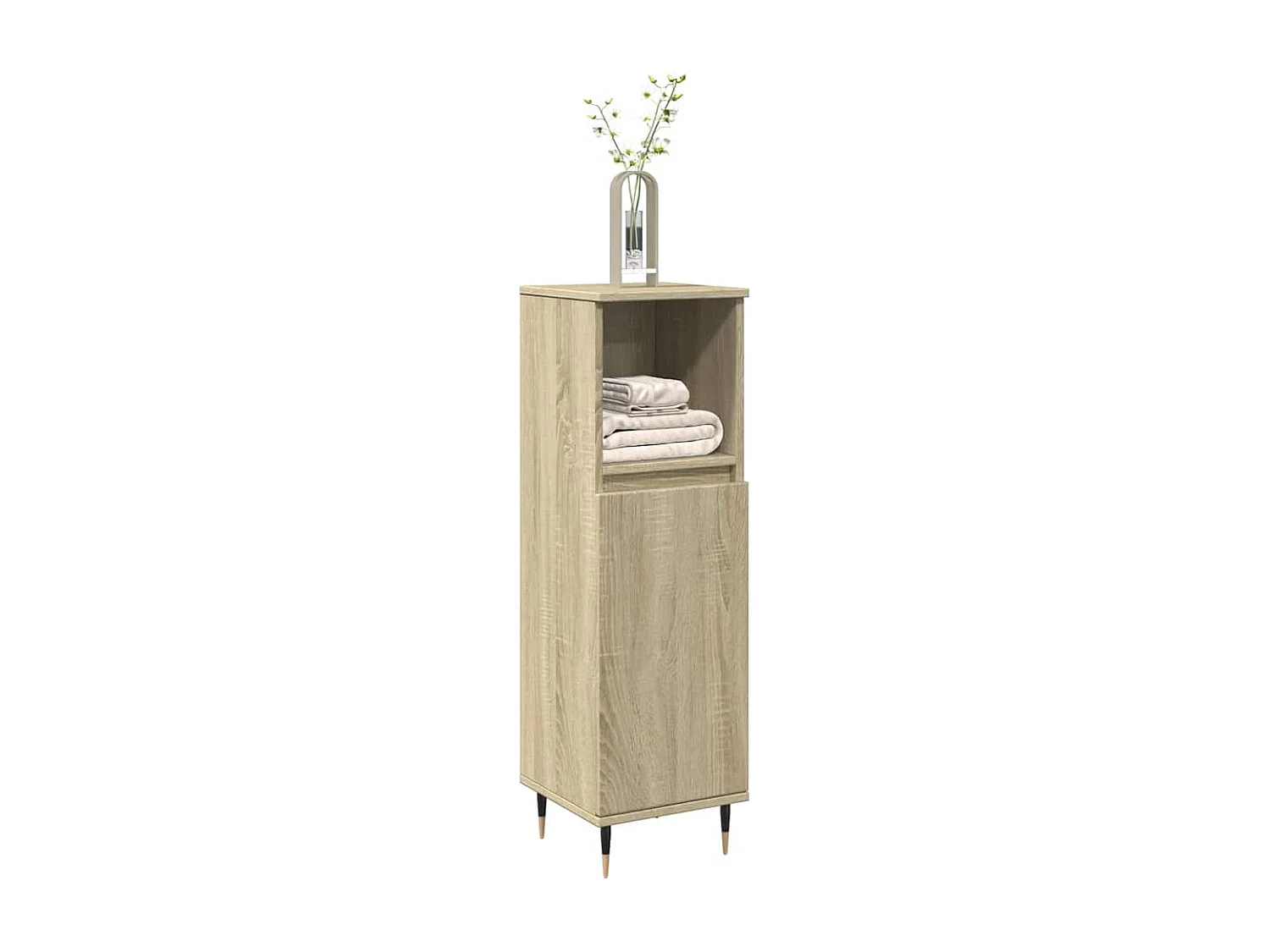 Armoire salle de bain chêne sonoma 30x30x100 cm