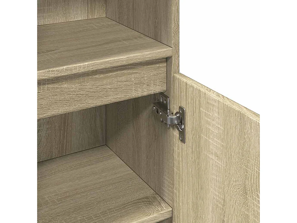 Armadietto da Bagno Rovere Sonoma 30x30x100cm Legno Multistrato